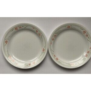 Vtg Corelle Peach Garland Replacement Dish Plates Bread Dessert Plates 7 1/4"